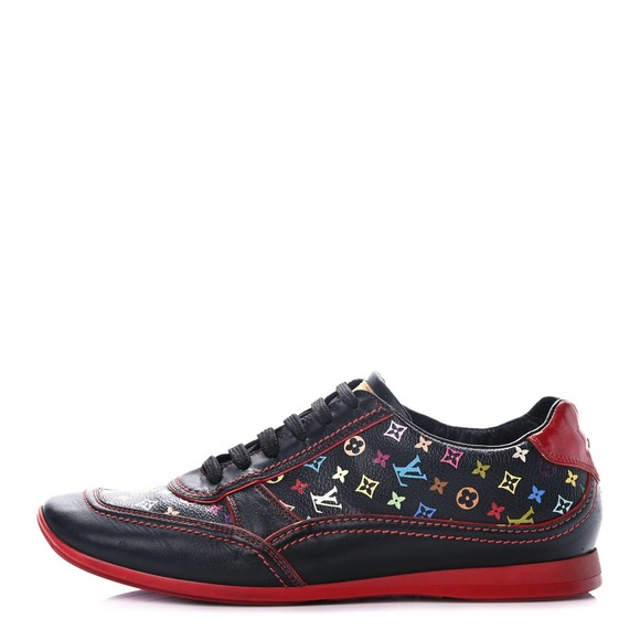 Louis Vuitton Shoes | Louis Vuitton Multicolor Sneakers 38.5 Black Murakami Women's Vintage Monogram | Color: Black/Red | Size: 8.5 | Kueeny's Closet
